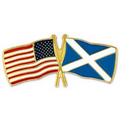 USA & Scotland Flag Pin